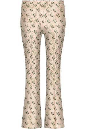 Giambattista Valli Pantalones capris con motivo floral en jacquard