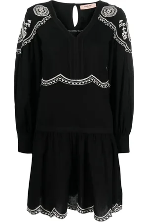Twin-Set Vestido bordado manga larga