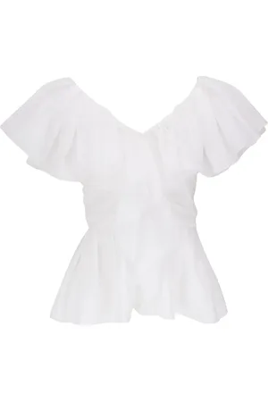 Chloé Blusa con volantes y cuello en V