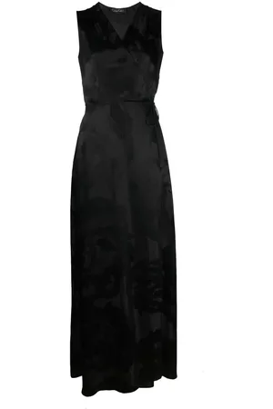 CARINE GILSON Vestido déshabillée de seda en jacquard