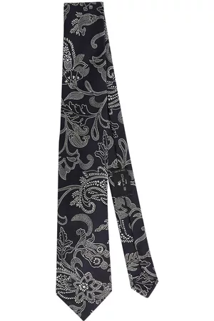 Etro Hombre Pajaritas - Corbata de seda con estampado de cachemira