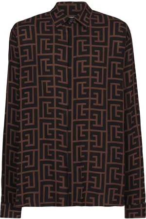 Balmain Camisa con monograma estampado