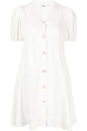 B+AB Vestido corto estilo playera tipo polo