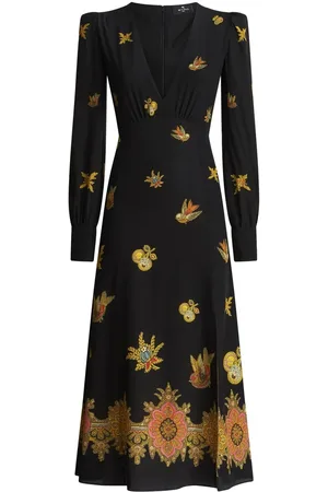 Etro Blusa de seda manga larga con diseño bordado