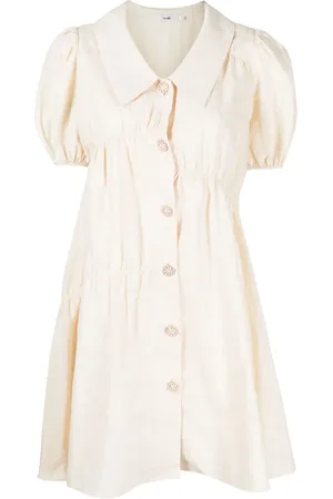 B+AB Vestido corto estilo playera tipo polo