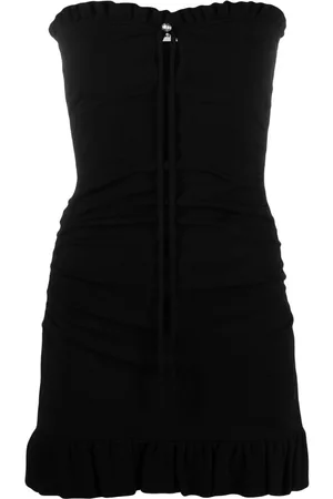 Sandro Mujer Strapless y off shoulder - Vestido corto tejido con hombros descubiertos