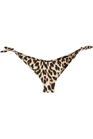 Roberto Cavalli Bikini bottom con estampado de leopardo