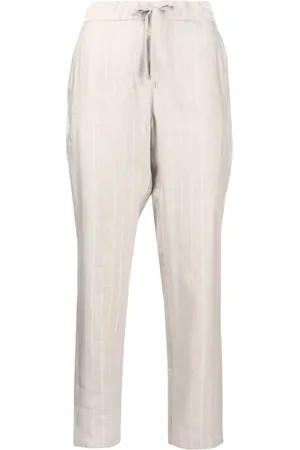 LORENA ANTONIAZZI Pantalones slim con rayas estampadas