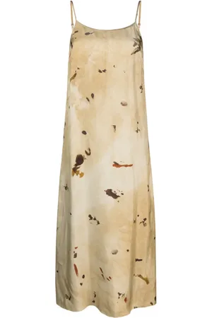 UMA WANG Vestido midi con motivo