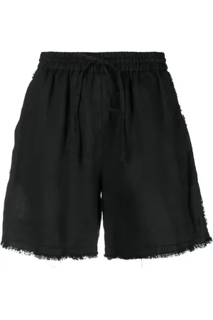 P.A.R.O.S.H. Shorts con cordones en la pretina y bordes deshilachados