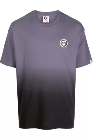 A Bathing Ape Playera con logo estampado y efecto degradado