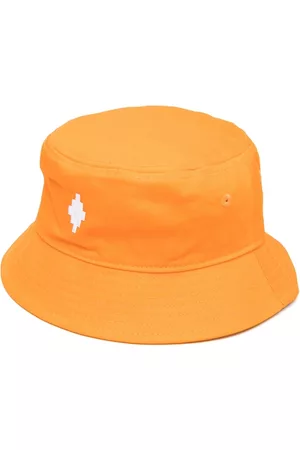 MARCELO BURLON Sombreros - Logo-embroidered cotton sun hat