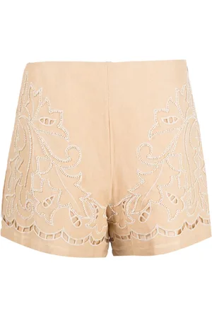 Twin-Set Shorts mini con bordado inglés