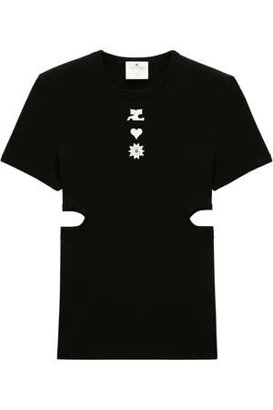 Courrèges Playera Bumpy con detalle de abertura