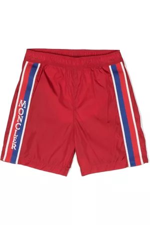 Moncler Shorts de playa con franjas del logo