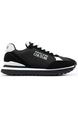 VERSACE Hombre Zapatos de vestir - Tenis con agujetas y placa del logo