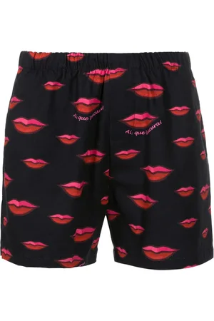 AMIR SLAMA Bermudas con labios estampados