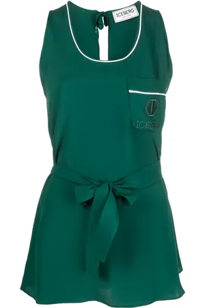 Iceberg Top sin mangas con logo estampado