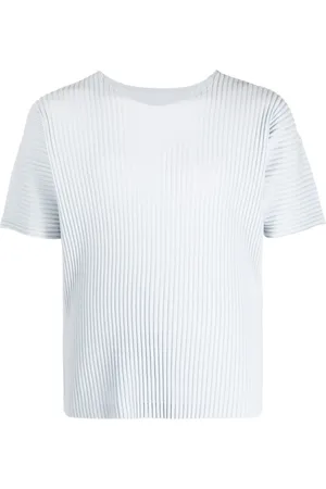 Issey Miyake Playera con cuello redondo