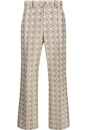 Marine Serre Pantalones rectos Moon Diamant
