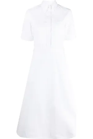 Thom Browne Vestido camisero acampanado manga corta