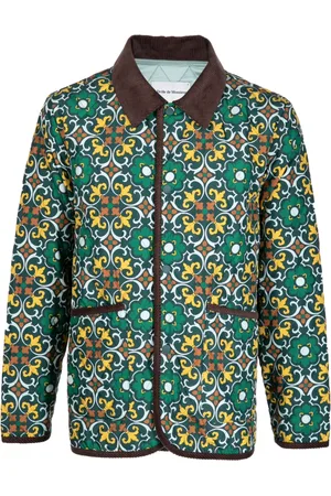Drôle de Monsieur Chamarra capitonada con estampado geométrico