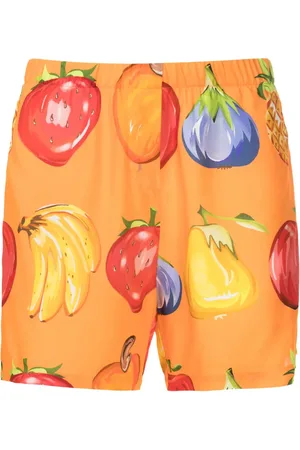 AMIR SLAMA Bermudas con pretina elástica y frutas estampadas