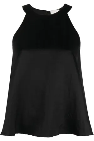 ALYSI Blusa sin mangas con efecto satinado