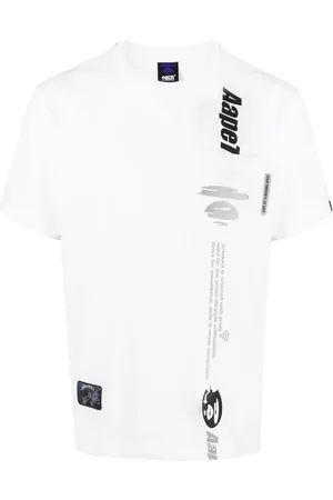 A Bathing Ape Playera con cuello redondo y estampado gráfico