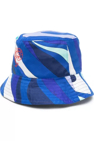 Puccini Hombre Sombreros - Embroidered-logo silk bucket hat