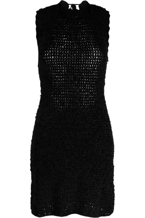 Ganni Mujer Cortos - Open-back crochet minidress