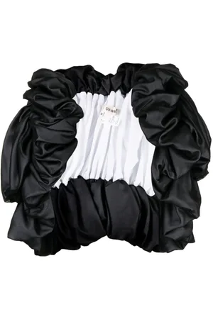 Comme des Garçons Top fruncido con diseño abierto