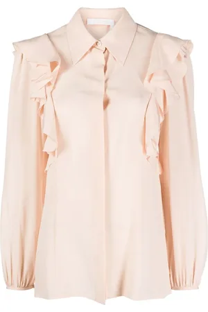 Chloé Blusa de seda con volantes
