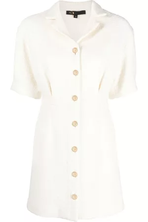 Maje Mujer Cortos - Vestido corto de tweed con botones