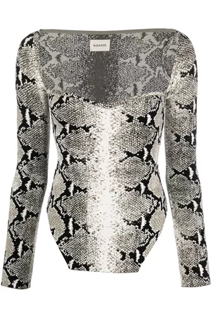 Khaite Body Maddy con efecto piel de serpiente en jacquard