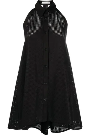 Serafini Vestido camisero corto sin mangas