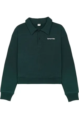 Sporty & Rich Playera tipo polo manga larga con logo bordado