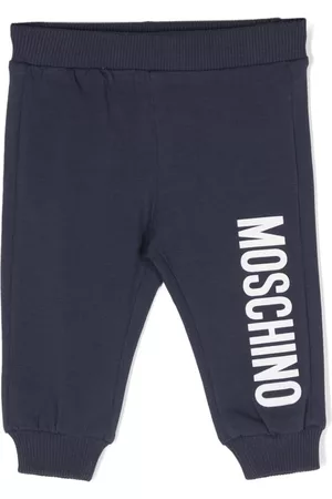 Moschino Pantalones - Logo-print jersey trousers