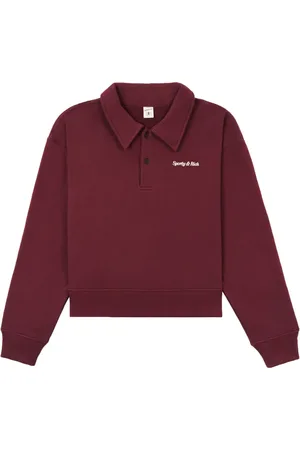 Sporty & Rich Playera tipo polo manga larga con logo bordado