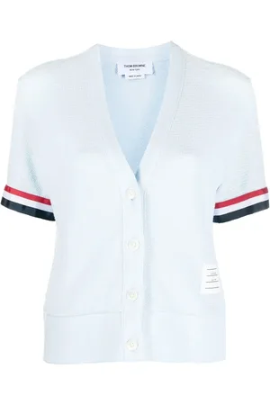 Thom Browne Cárdigan manga corta con motivo de rayas RWB
