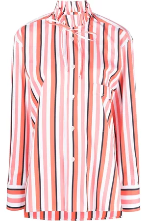 Plan C Mujer De rayas - Striped cotton shirt