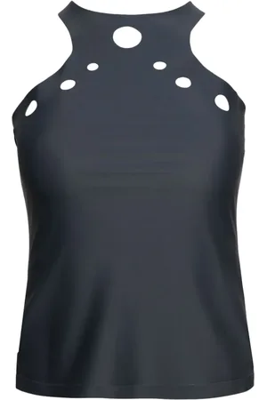 Jean Paul Gaultier Top con cuello redondo con perforaciones