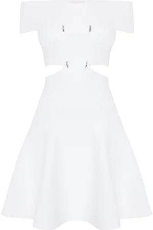 Alexander McQueen Vestido corto con diseño acampanado