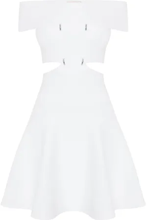 Alexander McQueen Vestido corto con diseño acampanado