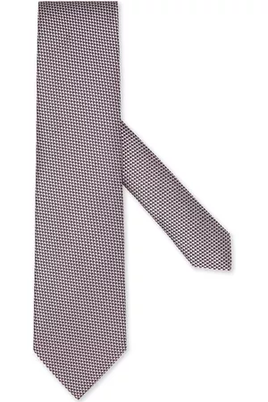 Z Zegna Hombre Pajaritas - Corbata de seda con motivo en jacquard