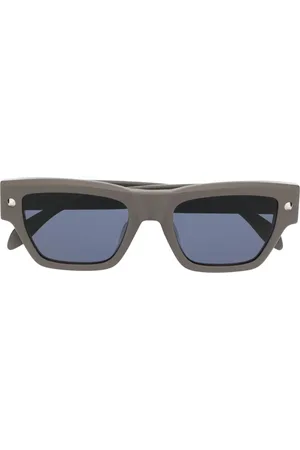 Alexander McQueen Lentes de sol con logo grabado en el brazo