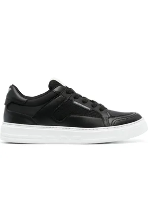 Emporio Armani Tenis con agujetas y logo estampado