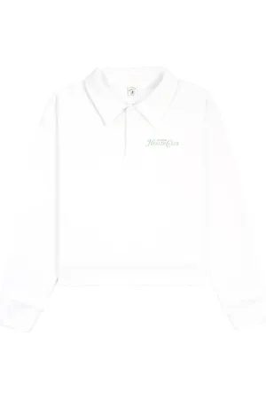 Sporty & Rich Playera tipo polo tejida con estampado Health Club