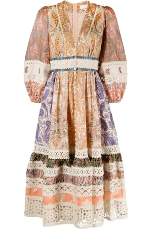 ZIMMERMANN Vestido midi con varios estampados