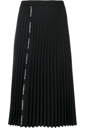 Vetements Falda midi con diseño plisado